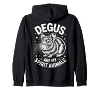 Degus Spirit Animals Funny Degu Zip Hoodie