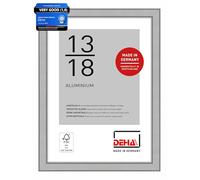 DEHA Design Boston Aluminium Picture Frame Frosted Silver 5x7in, 13x18cm with Push and Turn Clips