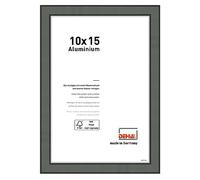 DEHA Design Boston Aluminium Picture Frame Grey 4x6in, 10x15cm with Push and Turn Clips