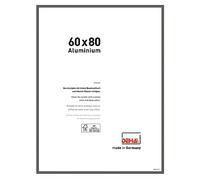 DEHA Design Boston Aluminium Picture Frame Grey 60x80cm with Push and Turn Clips