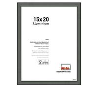 DEHA Design Boston Aluminium Picture Frame Grey 6x8in, 15x20cm with Push and Turn Clips