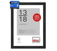 DEHA Design Boston Aluminium Picture Frame Matt Black 5x7in, 13x18cm with Push and Turn Clips
