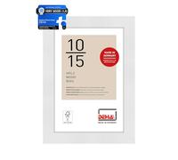 DEHA Design Fontana Wooden Picture Frame - 10x15 cm (4x6 in) - White - with Synthetic Glass and Push/Turn Clips
