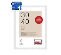 DEHA Design Fontana Wooden Picture Frame - 30x40 cm - White - with Synthetic Glass and Push/Turn Clips