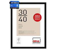 DEHA Design Fontana Wooden Picture Frame Black 30x40cm with Push and Turn Clips