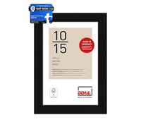 DEHA Design Fontana Wooden Picture Frame Black 4x6in, 10x15cm with Push and Turn Clips
