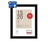DEHA Design Fontana Wooden Picture Frame Black 6x8in, 15x20cm with Push and Turn Clips