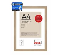 DEHA Design Fontana Wooden Picture Frame Oak A4, 21x29.7cm with Push and Turn Clips