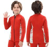 DEHAI wetsuit jacket men women 2mm 3mm wetsuit boys long sleeve shirt and vest sleeveless zip front youth water sports keep the
