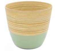 Dehaus® Handmade Bamboo Plant Pot - Large 22 x 21cm - Decorative Indoor Pots for House Plants, Flowers, Succulents & Herbs - Contemporary Planter, Wooden Planters in Blue, Sage Green, White, & Grey