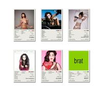 DEHEMUKA Charli XCX Poster Album Cover Limited Edition Posters (Set of 6) Unframed 8in x 12in(20x30cm) Canvas Poster Wall Art Decor Print Picture Paintings for Living Room Bedroom Decoration