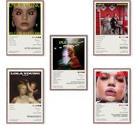 DEHEMUKA Lola Young Poster Album Cover Limited Edition Posters (Set of 5) Unframed 8in x 12in(20x30cm) Canvas Poster Wall Art Decor Print Picture Paintings for Living Room Bedroom Decoration