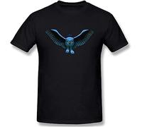 dehen Men's Ru_Sh Fl-Y by Ni_GHT Cotton Lightweight Classical Vintage Short Sleeve T-Shirt XXL Black