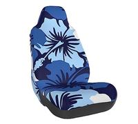 DEHIWI Blue Hibiscus Car Seat Covers 1 Pcs Washable Soft Seat Protector Car Mat Covers Auto Accessories,Fit Most Cars,Sedan,SUV,Van