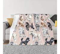 DEHIWI Poodles Dogs Flannel Fleece Blanket 80"X60" Ultra Soft Warm Cozy Throw Blanket All Season Blankets For Bed Sofa Living Room Outdoor