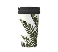 DEHIWI Travel Mug natural plant silhouette fern leaf Insulated Coffee Mug With Lid 17 OZ Stainless Steel Coffee Tumbler Insulated Tumbler For Women Keep Hot/Ice Coffee,Tea And Beer