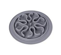 Dehner Dog and Cat Bowl Silicone Approx. Diameter 24 cm Height 2 cm Grey