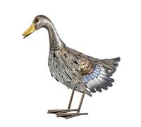 Dehner Duck Figurine, Metal, Silver/Brown, one Size