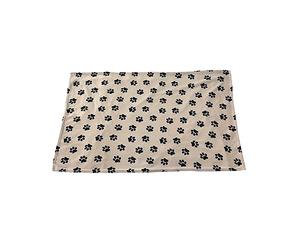 Dehner Favourite Dog and Cat Blanket 150 x 100 cm Fleece Beige/Black
