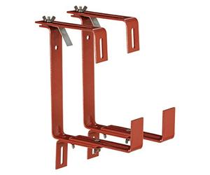 Dehner Flower Box Holder, metal, Terracotta, 27 x 21.6 x 6 cm