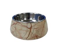 Dehner Lieblinge Dog Bowl Volume 350 ml Diameter 17.5 cm Height 5.8 cm Melamine Marble Effect