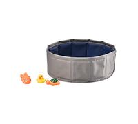 Dehner Lieblinge Water Games Cat Pool, Diameter 30 cm, Height 10 cm, Plastic, Grey/Blue