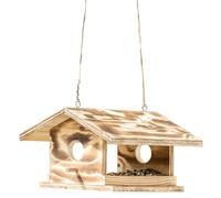 Dehner Natura Arber Wild Bird Feeder Approx. 30.5 x 19 x 28 cm, Wood, Brown