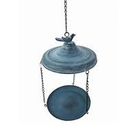 Dehner Natura Atacama Wild Bird Feeder Diameter 21.5 cm Height 36 cm Metal Dark Blue