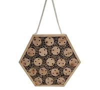 Dehner Natura Premium Rosario Insect Hotel, Insect House, Nesting Box for Bees, Butterflies, Beetles, Approx. 30 x 26 x 8 cm, FSC Certified Pine Wood, Natural