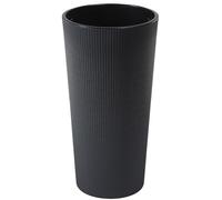 Dehner Plastic Pot Lilia conical, Charcoal, 36 cm