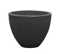 Dehner Stone Plant Pot 40 cm Height Approx. 31 cm Plastic Anthracite