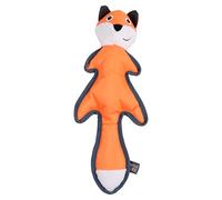 Dehner Wild Nature Outdoor Fox Dog Toy with Squeaker Approx. 42 x 18 x 7 cm Oxford Cotton Orange