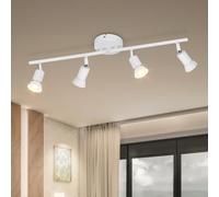 Dehobo Ceiling Spotlight Rotatable - Elegant White 4 Way GU10 LED Ceiling Light 350° Swivelling Adjustable Modern for Kitchen Living Room Bedroom, No Bulbs