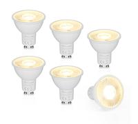 Dehobo GU10 LED Bulbs, 6W 480 Lumen (Equivalent 60W) for GU10 Lamps, Amber Glow, 2800K Warm White, Suitable for Living Room, Bedroom, Kitchen, Non-Dimmable, Pack of 6