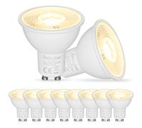 Dehobo GU10 LED Bulbs Warm White, Spotlight Bulb 6W 2800K, 60W Equivalent Energy Saving, 480LM, 120° Beam Angle, Non-Flicker, Non-Dimmable Spot Lights for Ceiling Downlights Lighting, 10 Pack