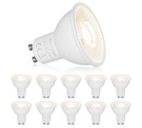Dehobo LED GU10 Bulbs, 6 W 480 Lumen (Equivalent 60 W) for GU10 Lamps, 4000 K Neutral White, Suitable for Living Room, Bedroom, Kitchen, Non-Dimmable, Pack of 10