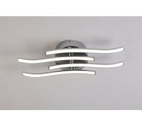 DEHOBO Modern Curved Ceiling Light 24W with 4 Integrated LED Panels, Natural White 4000K, for Living Room, Bedroom, Kitchen, Hallway and Office