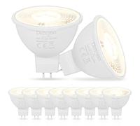Dehobo MR16 LED Bulbs 4000K Neutral White, GU5.3 Base Flicker-Free Bulb - 5W 500 Lumen Aluminium and Plastic - Energy Saving 90% for Kitchen, Pack of 10