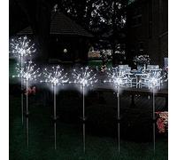 DeHolifer Solar Garden Lights Solar Firework Led Light Landscape Lights Starburst Eight Function Parks Lawn String Light Outdoor Garden Ornaments Party Decoration (C)