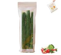 Dehorss Food Grade Fresh-Keeping Bags, Double Seal Reusable Produce Bag, Food Storage Bags, Clear Plastic Bag for Fruit Vegetable Refrigerator Storage (Long-15Count)