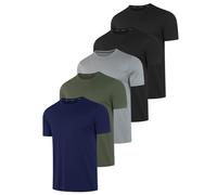 DEHORU 5 Pack Men’s Gym T Shirt UPF 50+ Rash Guard (LGAGNBBKBK 2XL)