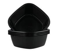 Dehouse Set of 4 Black Small Kitchen Basin, Plastic Washing Up Bowl, 12 Quart