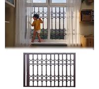 DEHUDEOUHS Adjustable Window Safety Guards 61 63 65 70inch Hieght, Prevent Burglary Folding Windows Net for Home Security, Hurricane Resistant Window Fences(100cmx130cm/39.4x51.2inch)