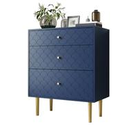DEHUDEOUHS Blue fish-scale patterned sideboard, modern wooden large-capacity storage cabinet, hallway/dining room decorative storage cabinet