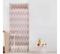 DEHUDEOUHS Hanging Bead Curtain With Crystal Clear Acrylic Beads - Stylish Decorative String Curtain For Living Room, Bedroom, Room Divider, Door & Window - Elegant Beaded Curtains(Wellen,70x