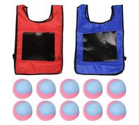Dehumi Dodgeball Game Set - 2Pcs Kids Dodgeball Tag Vests with 10 Balls for Indoor Playground Games