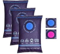 Dehumidification Bag Desiccant, Car Moisture Absorber Bags, Reusable Dehumidifier Bags, Condensation Absorbers for Windows, Closet, Car, Basement, RV (3PCS)