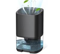 Dehumidifier for Bedroom, 1000ML Small Dehumidifier for Home Damp, 7 Colorful Light, Mini Dehumidifiers for Bathroom, Energy Saving, Portable, Quiet, Auto Shut Off, Electric with Sleep Mode, Black