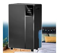 Dehumidifier for Bedroom 16L/day, Compressor with Auto Off, 24h Timer, Continuous Drainage, Humidity Sensor, Ideal for Home and Basement