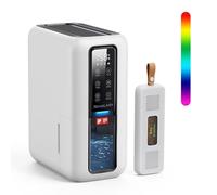 Dehumidifier for Bedroom, 2000ml Dehumidifier for home with Humidity Box, Auto shut off & Smart Humidity Control, 24-Hour Timer, 7 Colors LED Light, Portable & Ultra Quiet for Bathroom, Closet, Garage